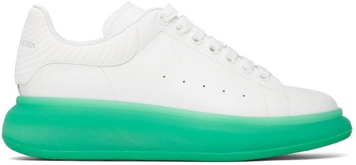 Photo: Alexander McQueen White & Green Oversized Sneakers