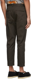 WACKO MARIA Brown 'Guilty Parties' Pleated Trousers