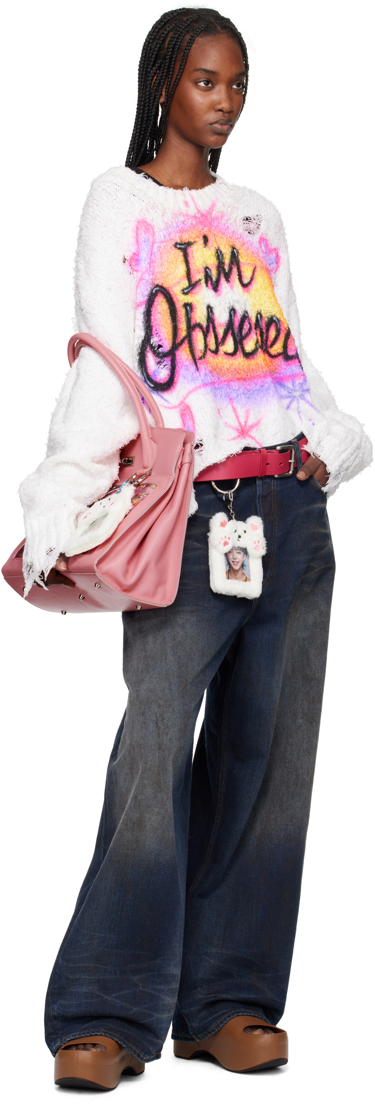 doublet Pink ITA Leather Bag Doublet