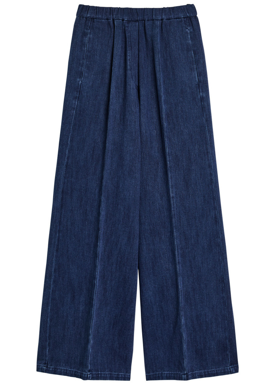 Forte_forte Denim Wide-leg Palazzo Trousers Indigo