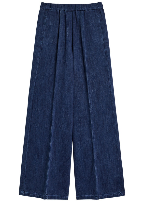 Photo: Forte_forte Denim Wide-leg Palazzo Trousers Indigo
