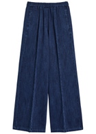 Forte_forte Denim Wide-leg Palazzo Trousers Indigo