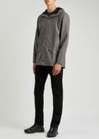 Rains Short Matte Rubberised Raincoat Grey