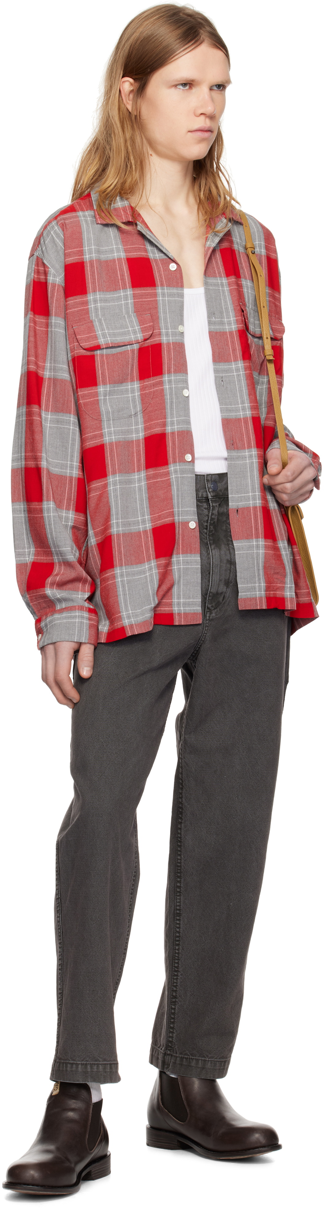 Pilgrim Surf + Supply Red & Gray Vincent Shirt