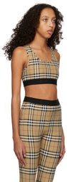 Burberry Beige Vintage Check Dalby Sports Bra