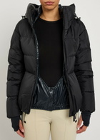 Moncler Bouquetin Belted Padded Shell Jacket Black