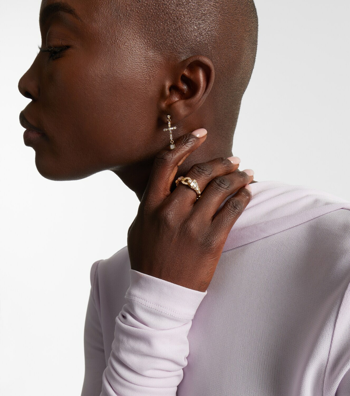 Shay Jewelry 18kt gold (750/1000) drop earrings with diamonds