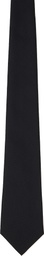 Comme des Garçons Homme Deux Black Silk Herringbone Tie