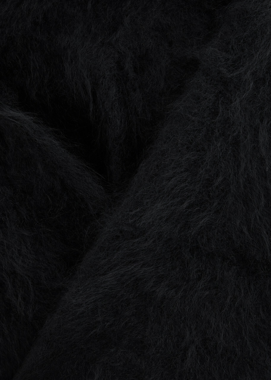 Lisa Yang Rina Brushed Cashmere Hood - Black - One Size