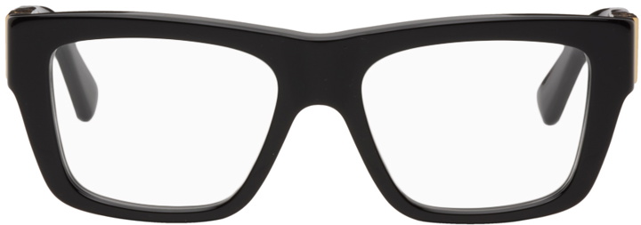 Photo: Bottega Veneta Black Rectangular Glasses