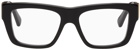 Bottega Veneta Black Rectangular Glasses