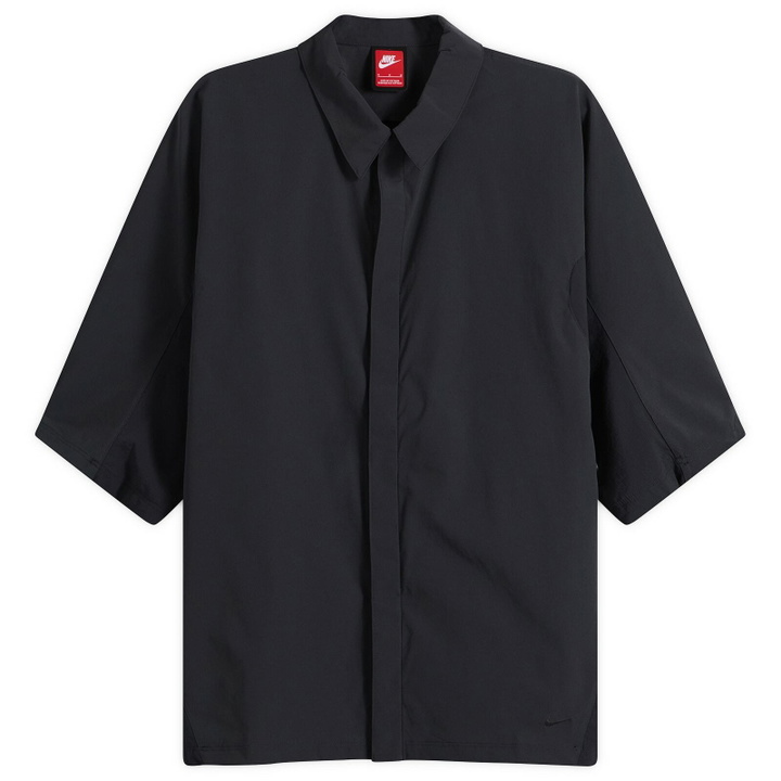 Photo: Nike Men's Tech Helios Dri-FIT Short Sleeve Shirt in Black/Off White