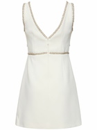 SELF-PORTRAIT Bonded Crepe Mini Dress