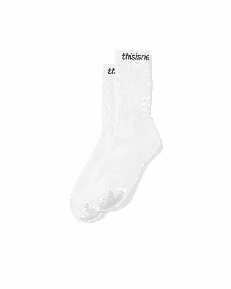 Photo: Thisisneverthat Sp Logo Socks 3 Pack White - Mens - Socks