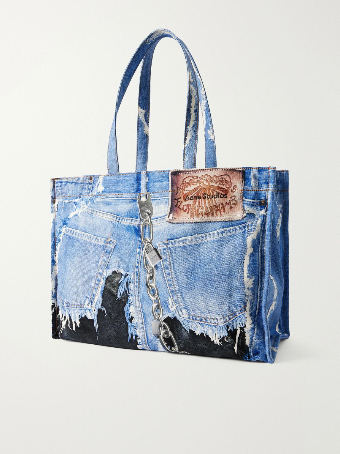 Acne Studios - Trompe L'oeil Organic Cotton Tote Bag