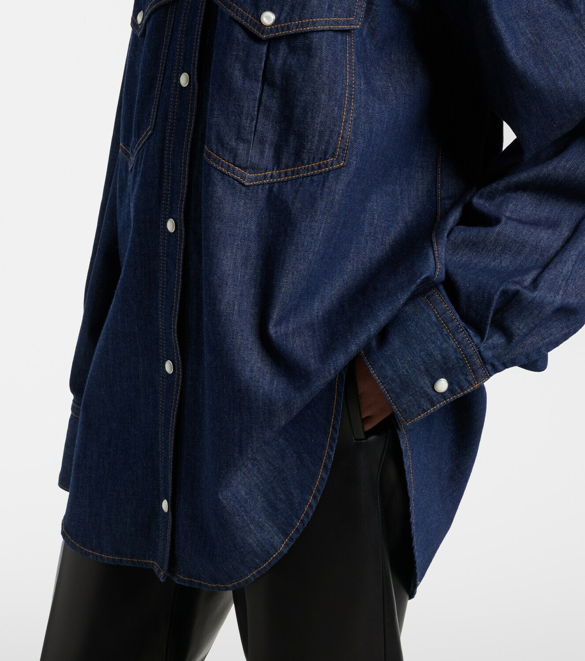 Khaite Christensen oversized denim shirt