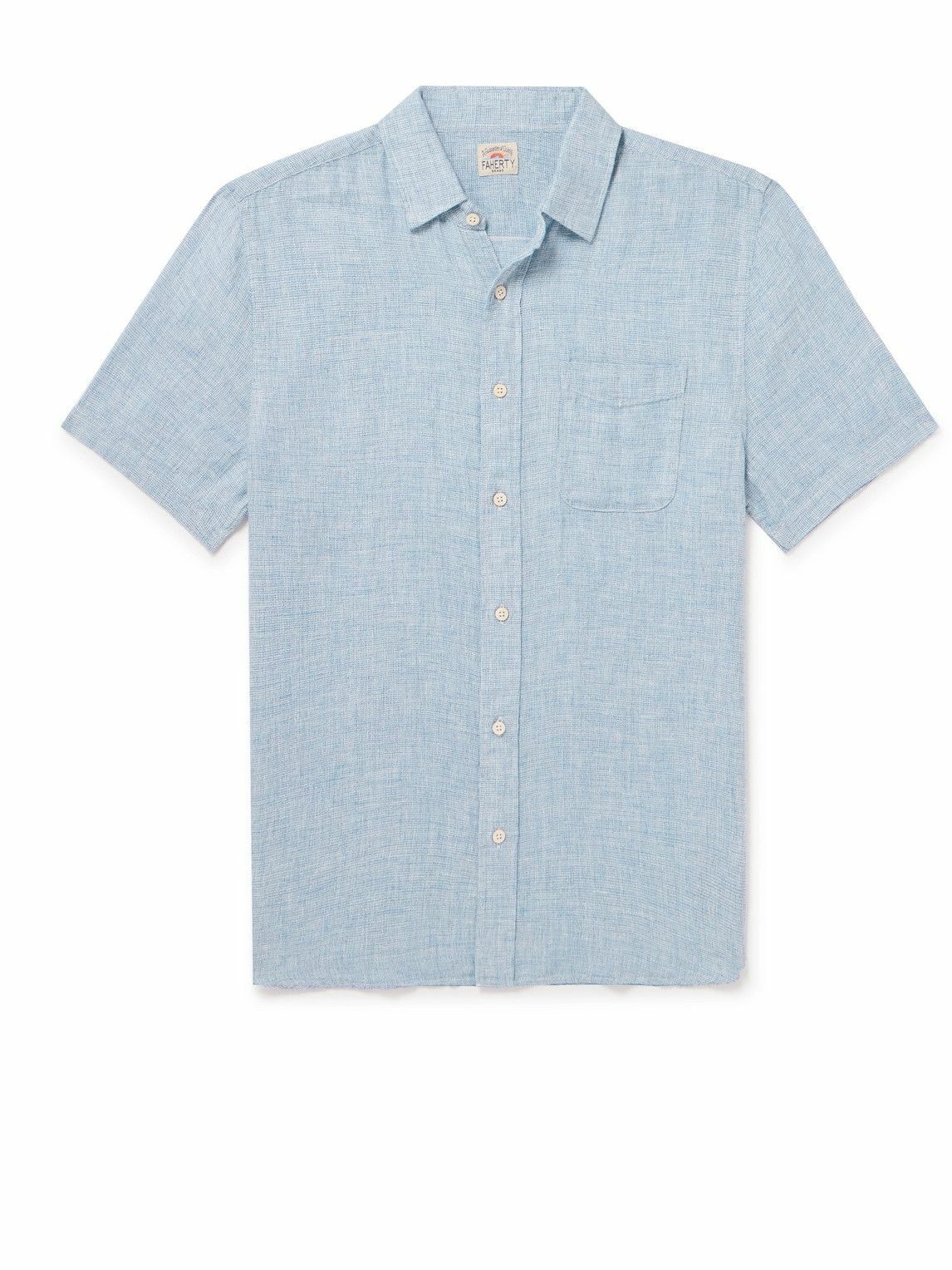 Faherty - Laguna Linen Shirt - Blue Faherty