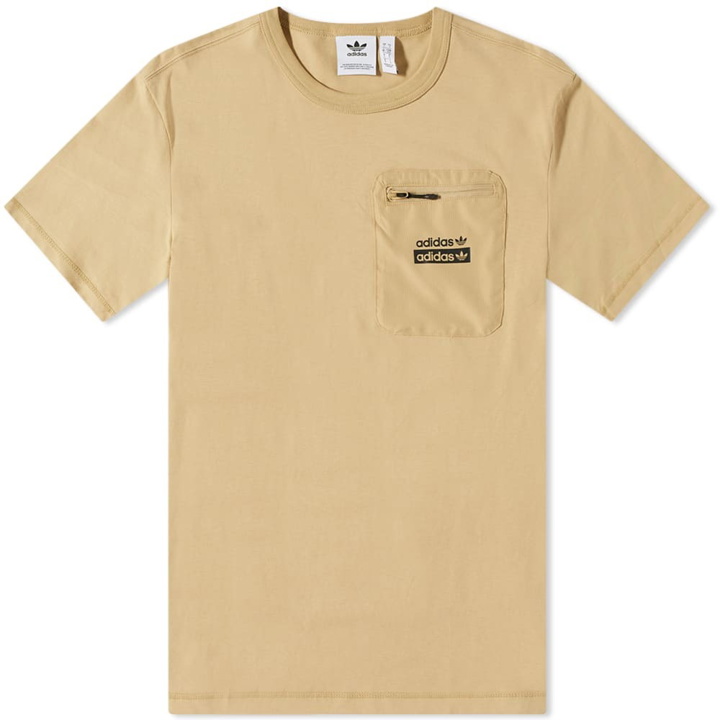 Photo: Adidas Men's R.Y.V. T-Shirt in Beige Tone