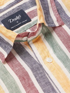 Drake's - Slim-Fit Striped Linen Shirt - Multi