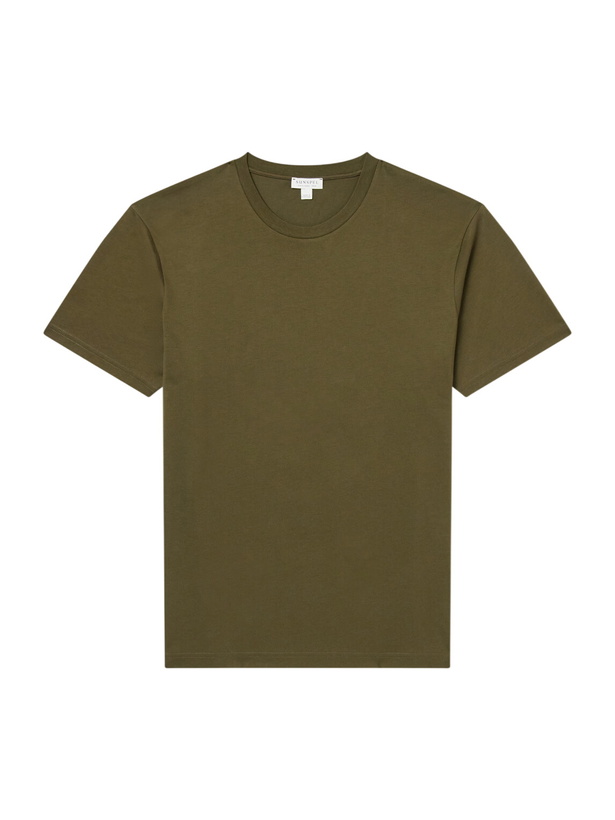 Photo: Sunspel - Riviera Cotton-Jersey T-Shirt - Green