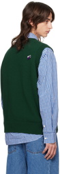 ADER error Green TRS Tag Knit Vest