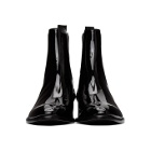 Saint Laurent Black Patent Wyatt Chelsea Boots