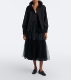 Noir Kei Ninomiya Tulle-trimmed technical jacket