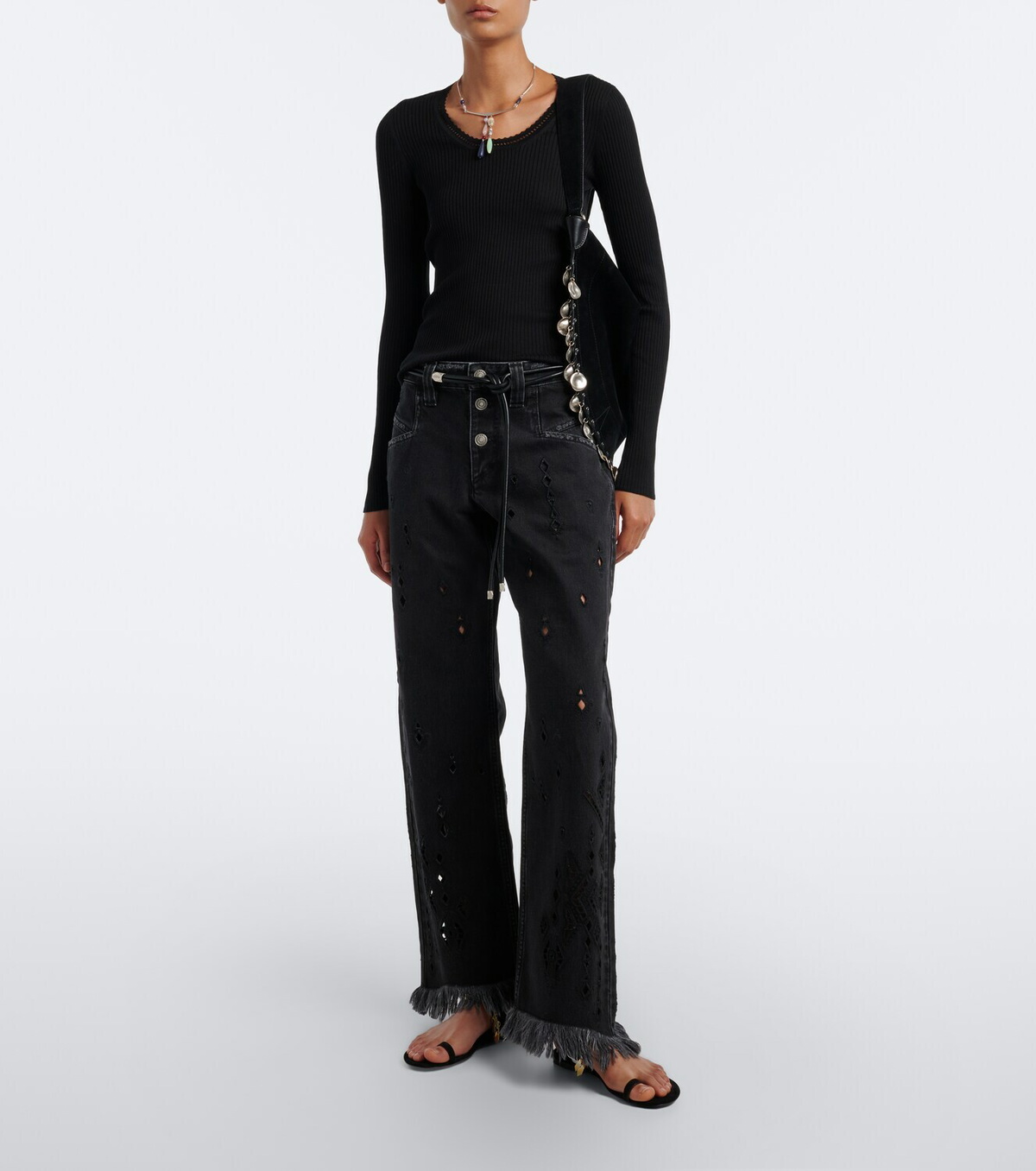 Isabel Marant Oskan Soft Medium suede crossbody bag