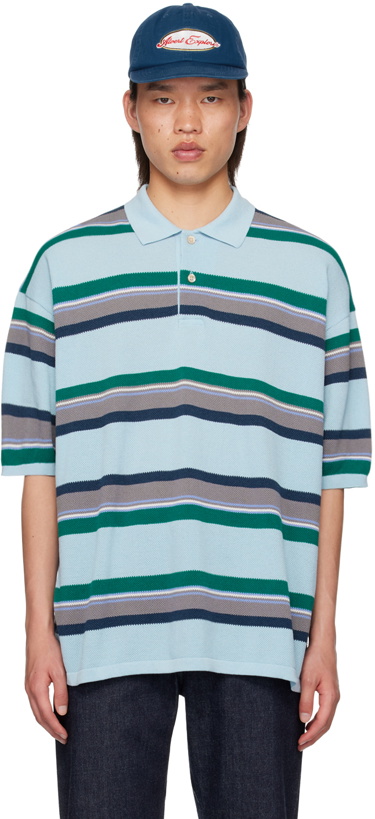 Photo: nanamica Blue Stripe Polo