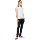 AMIRI Black Waxed Staggered Logo Skinny Jeans