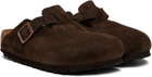 Birkenstock Brown Regular Boston Soft Footbed Slip-on Loafers
