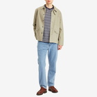 Maison Kitsuné Men's Bold Fox Head Patch Mariner Long Sleeve T-Shirt in Navy Stripes