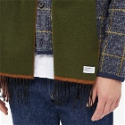 Universal Works Men's Double Sided Scarf in Olive/Brown