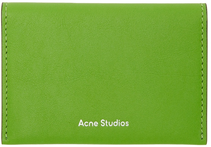 Photo: Acne Studios Green Leather Bifold Card Holder