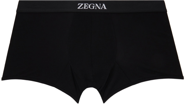 Photo: ZEGNA Black Jacquard Boxer Briefs