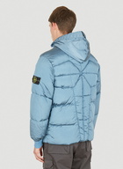 Hooded Quilted Jacket in Blue