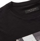 rag & bone - Printed Cotton-Jersey T-Shirt - Black