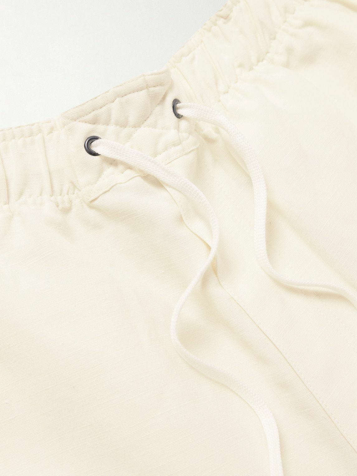Studio Nicholson - Starboard Wide-Leg Linen and Wool-Blend Drawstring Shorts - Neutrals
