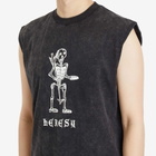 Heresy Men's Skeleton Vest in Ash