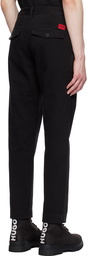 Hugo Black Tapered-Fit Trousers