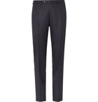 Canali - Navy Slim-Fit Mélange Super 120s Brushed-Wool Trousers - Navy