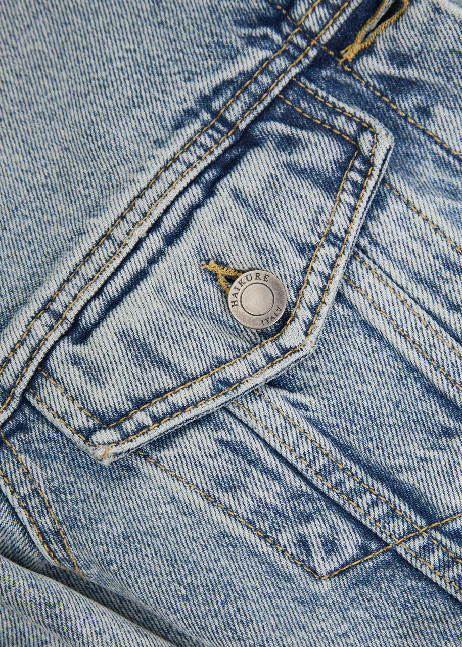 Haikure Temple Denim Jacket Blue