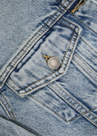 Haikure Temple Denim Jacket Blue