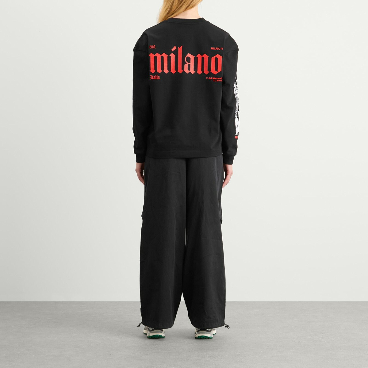 END. City Series 2.0 Milan Long Sleeve T-Shirt in Black