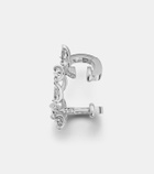 Repossi Serti Sur Vide 18kt white gold single ear cuff with diamonds