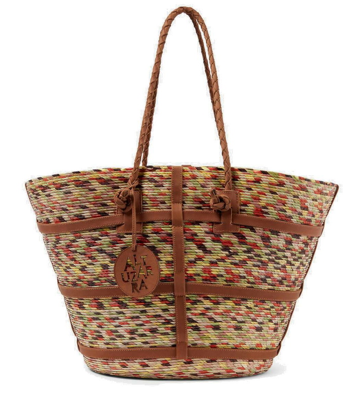 Photo: Altuzarra Watermill Large raffia tote bag