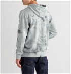Nike - Tie-Dyed Loopback Cotton-Blend Jersey Hoodie - Gray