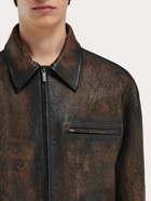 Ferragamo Mens Leather jacket in Brown