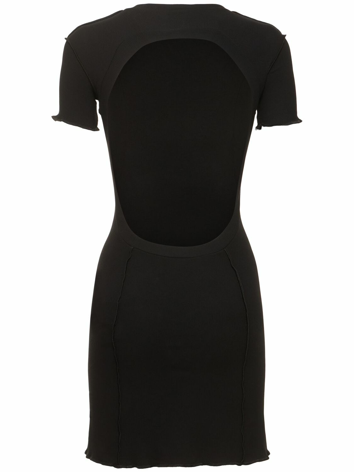 PALM ANGELS - Monogram Cotton Mini Dress Palm Angels