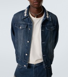 Simone Rocha Embellished cropped denim jacket